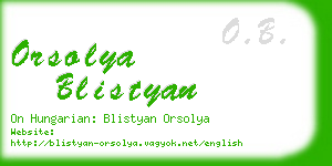 orsolya blistyan business card